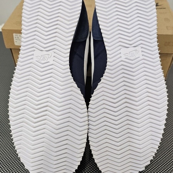 2010 Nike Cortez Basic Nylon ‘06 Suede Midnight Navy Blue White 317249-413 sz-12 - Picture 7 of 8